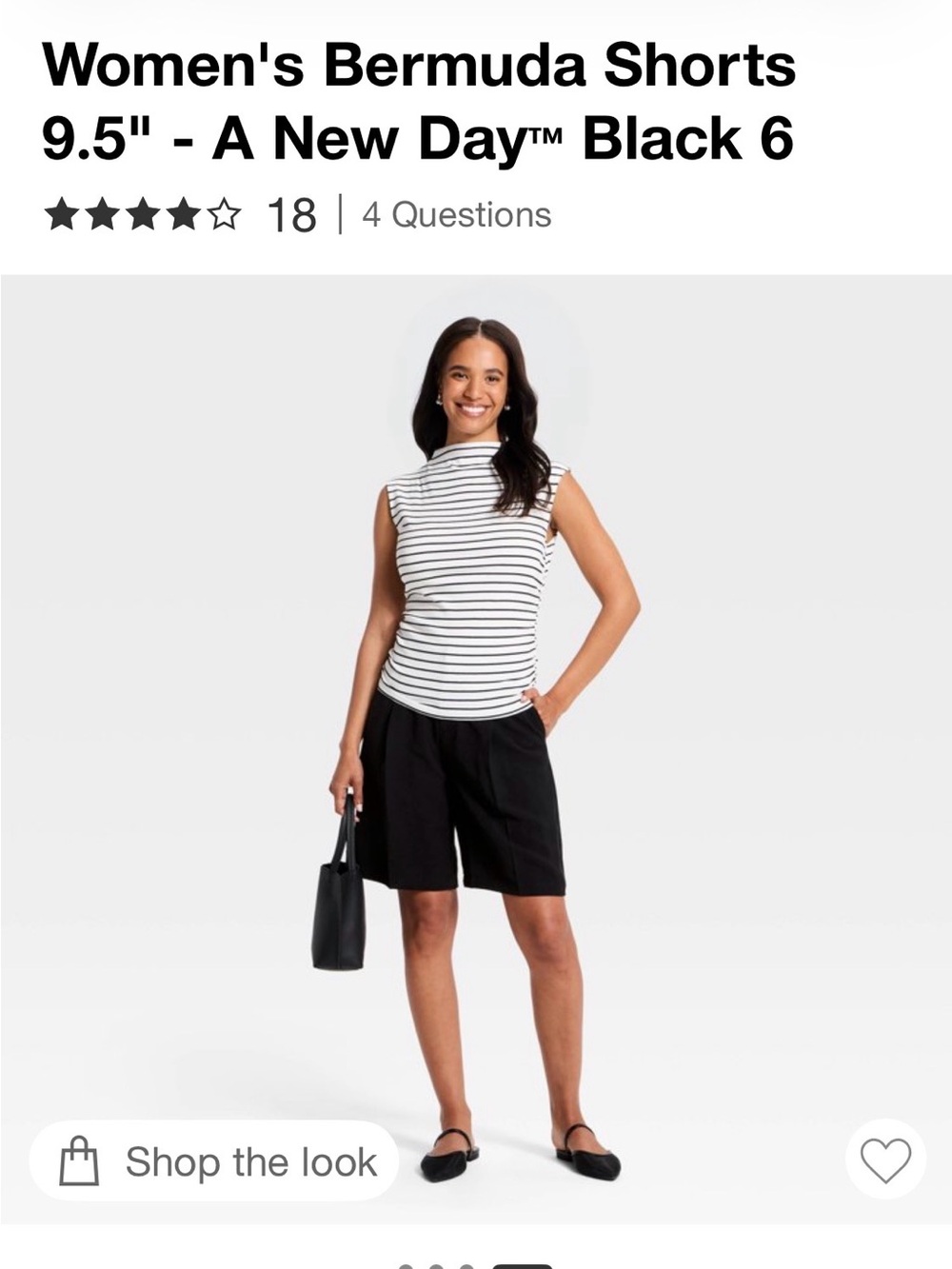 a new day Black Women's Bermuda Shorts